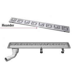 Odpływ Liniowy  MEANDER. Wysokość Całkowita od 8,6cm. Długość 50-120cm